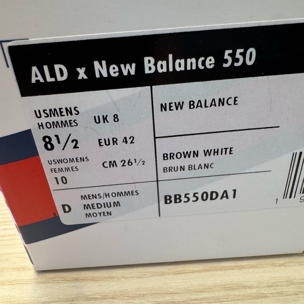 Aime Leon Dore x New Balance 550 Box Label — Brown White - Picture 2 of 2